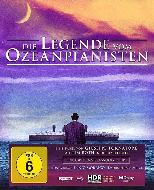 Постер к фильму Легенда о пианисте / La leggenda del pianista sull'oceano / The Legend of 1900 (1998) UHD BDRemux 2160p от селезень | 4K | HDR | Dolby Vision Profile 8 | D | Театральная версия